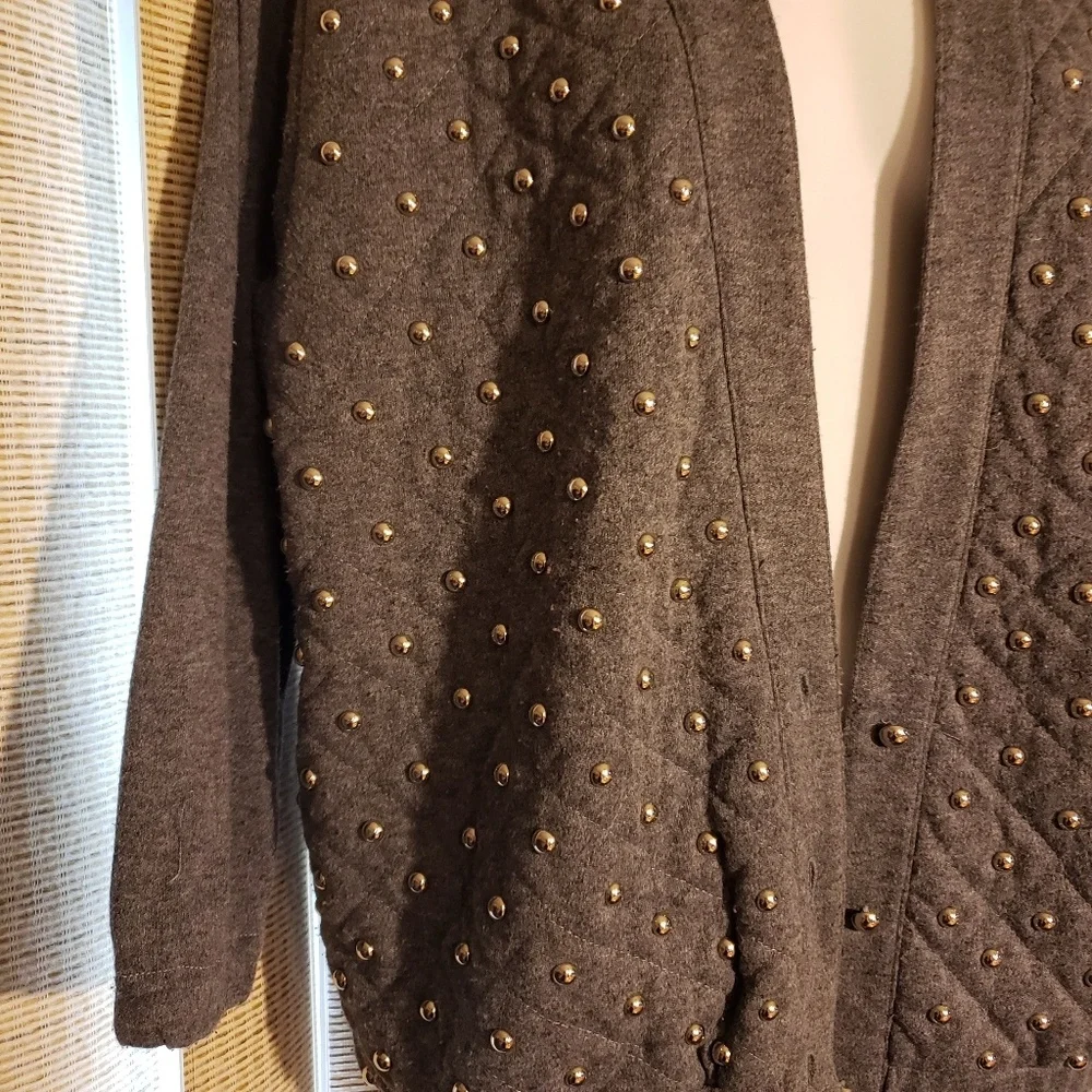 Vintage Three Flagg's California‎ Cardigan Gary w/silver buttons Size Small